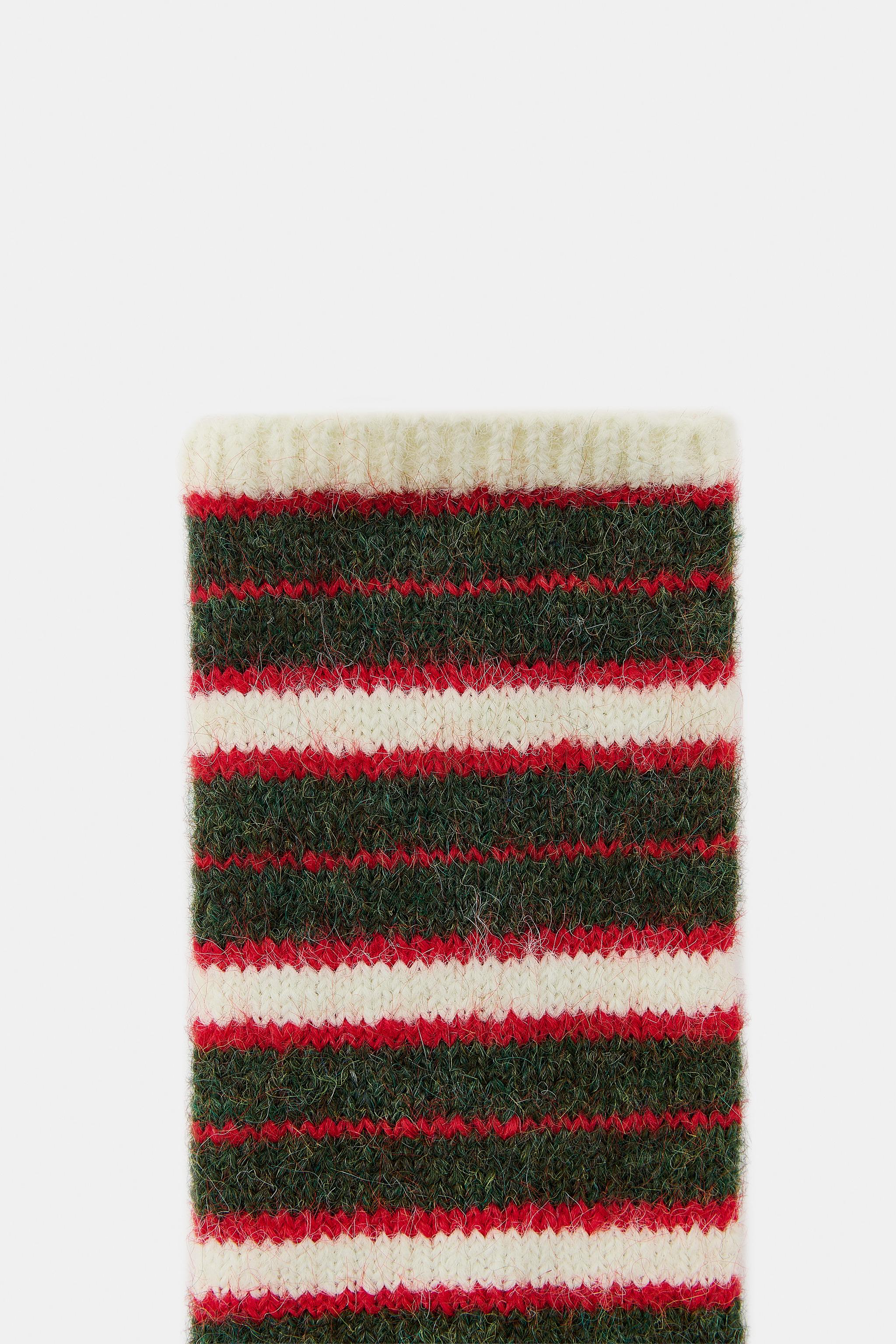 STRIPED JACQUARD KNEE SOCKS